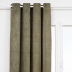 Rideau occultant effet velours Fujo vert kaki 135x260cm