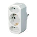 Monacor Brennenstuhl Adaptateurs - 2x Euro + 1x Schuko (terre)