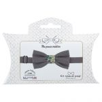 Kit couture noeud pap' en velours et liberty gris