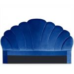 Menzzo Tête de lit Mermaid 180 cm Velours Bleu