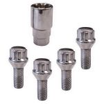 4 vis antivol de roue M12x150 26mm modele B Conique