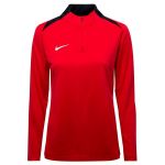 Nike W NK DF Acdpr24 Drill Top K Haut à Manches Longues, Rouge/Blanc, L Femme