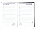 Brepols Agenda 2022 de bureau journalier - 14 x 22 cm - r&eacute;glure travers avec &eacute;chelle horaire - noir