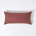 HOMESCAPES Taie d'oreiller 40x80 cm en 100% Coton &eacute;gyptien 200 Fils Coloris Chocolat
