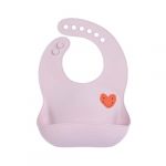 Bavoir en Silicone Happy Rascals - Coeur