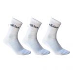Adidas Linear Crew Cushioned 3 Pairs Chausettes hauteur mi-mollet, White/Black, L