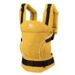 Manduca FIRST > Gold < Porte-b&eacute;b&eacute; ergonomique & physiologique, Rallonge dorsale & R&eacute;ducteur de si&egrave;ge, coton bio, 3 positions de portage