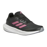 Adidas RunFalcon 3 Lace Sneaker, Core Black/Pulse Magenta/Grey Six, 33 EU