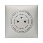 Legrand LEG95035 2P ALU CPT dooxie Prise de Courant Surface avec Terre Aluminium Complet