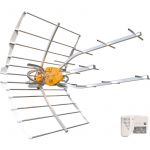 Televes Antenne + Source d'alimentation Ellipse UHF avec Previo 148922. Compatible avec Les chaînes 5G 21 à 48.