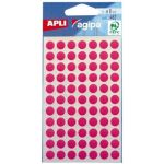 APLI 111838 - Etui de 462 pastilles adh&eacute;sives roses, diam. 8 mm (6 feuilles / cdt)
