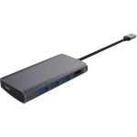 Lmp USB-C Video Hub gris sid&eacute;ral - Hub USB-C vers HDMI, USB 3.0 et USB-C