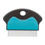 Trixie Peigne double anti-puces et poussière, métal - 7 cm