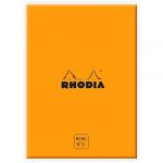 Rhodia Bloc mémo No. 11, 85 x 115 mm, ligné, orange - Lot de 3