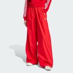 Adidas Pantalon Large Tissé à 3 Bandes Originals, Pantalons de survêtements, en rouge, taille: M - Couleur rouge - Taille M