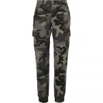Urban classics Femme Ladies High Waist Camo Cargo Pantalon, Multicolore