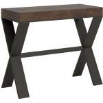 Xena Console extensible 90x40/300 cm Xenia Noyer Structure Anthracite