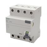 Siemens 5sv Interrupteur différentiel clase-a 4 pôles 25 A 30 mA 70 mm