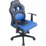 CLP Fauteuil de bureau Fun pour enfants, Noir - Bleu