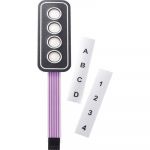 Apem Clavier &agrave; membrane AC3533 autocollant, avec bande de rep&eacute;rage matrice 1 x 4 1 pc(s)