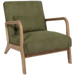 The home deco factory Fauteuil en velours côtelé Scott