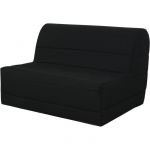 Banquette BZ 140x190 Tissu noir MELISSA