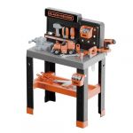 Smoby Black+Decker - Etabli Bricolo Pro - Jouet d'Imitation - 75 Accessoires - 7 Outils - Construction de Véhicule - Zones de Rangement - Matière Recyclée - A Partir de 3 Ans - Fabrication Française