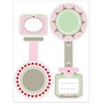 Dr. Oetker Dr 3223 Sceau Étiquettes Papier, Rose/Vert/Marron/Blanc/Rouge, 16 x 12 x 0,1 cm, 16 unités