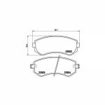 Brembo 4 plaquettes de frein P56039