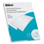Ibico Pochettes de plastification brillantes - A3 - 75 microns - boite de 125