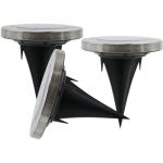 Galix Lot de 3 spots encastrables a énergie solaire en inox - 0,07 w