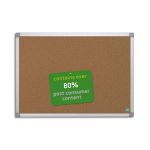 Bi-office Tableau liège recyclable - cadre alu - 150 x 100 cm