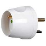 Legrand Adaptateur broche - 1 fiche - 2P+T - 16A sur 20A - Blanc
