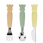 Vulli Lot de 3 couverts en silicone Sophie la Girafe - Pastel