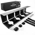 Stilemo Chemins de câbles - Gestion des câbles - Organisateur de câbles pour Ranger Les câbles, Acier au Carbone supporte jusqu'à 5 kg, Plateau de Rangement Cable - Design Minimaliste pour Le Bureau