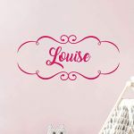 Stickers Prénom Personnalisé | Sticker Autocollant Nom Personnalisable - Décoration Murale Chambre Enfant | 2 Planches de 10 x 30 cm et 40 x 30 cm – Fushia