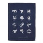 Coucke Torchon imprimé en coton bleu foncé 50x75cm