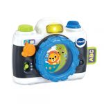 Vtech Appareil Photo des D&eacute;couvertes - Appareil Photo B&eacute;b&eacute; Interactif - Jouet de Manipulation et de Motricit&eacute; Fine - Jeu d'&Eacute;veil Musical - Cadeau B&eacute;b&eacute; D&egrave;s 1 an - Contenu en Fran&ccedil;ais