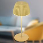 BRILONER - Riffle Mini lampe de table LED sans fil IP44 avec bord lumineux, variateur tactile, batterie remplaçable,lampe de chevet sans fil, German Design Award Winner 2025, 8,5x20 cm, vert