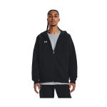 Under Armour Rival Sweat &Agrave; Capuche Zipp&eacute; en Polaire Shirt Homme, Noir/Blanc, L
