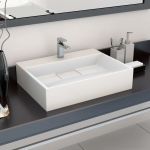 VidaXL Lavabo 120x46x11 cm Fonte minérale/marbre Blanc