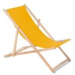 Chaise longue bain de soleil pliante à dossier réglable jaune
