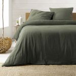 Parures de lit Douceur d intérieur ANGELIA Couleur 240x220 cm Taille Kaki