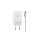 One+ Chargeur Avec C&acirc;ble IP 5 &agrave; 14-2USB-2.4A -Blanc-NA0392