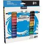 Pebeo Etui de 24 tubes de peinture aquarelle fine 12ML