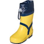 Playshoes Bottes en caoutchouc Basic doubl&eacute;es jaune - Taille 26