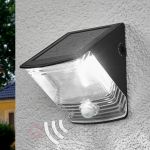 Brennenstuhl Applique murale solaire LED noire à detécteur IP 44