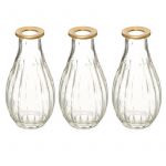 Atmosphera Set 3 Soliflores en Verre H 16 cm