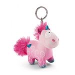 Nici Licorne Midnight Floral 10cm Rose-Pendentif Animal câlin Durable lanière, Anneau Porte-clés, 49100