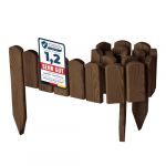 Garronda clôture de Jardin en Bois Bordure Jardin Cloture Jardin Exterieur, Palissade Bordurette Longueur: 100 cm GD-0148 (Brun Foncé, Hauteur : 10